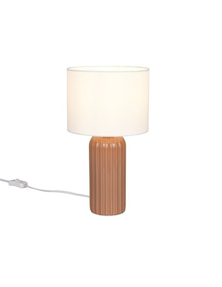 Lampe de table BLAIR, base en céramique, ampoule non incluse: 1xE27 max. 10W IP20 Moka