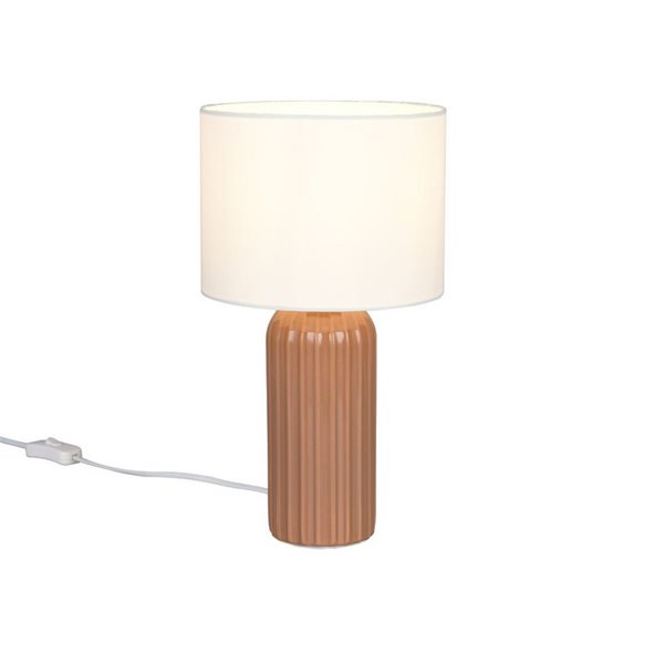 Lámpara de sobremesa BLAIR pequeña, base cerámica, bombilla excl. 1x E27 max. 10W IP20 Moka