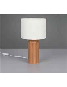 Lámpara de sobremesa BLAIR pequeña, base cerámica, bombilla excl. 1x E27 max. 10W IP20 Moka 2