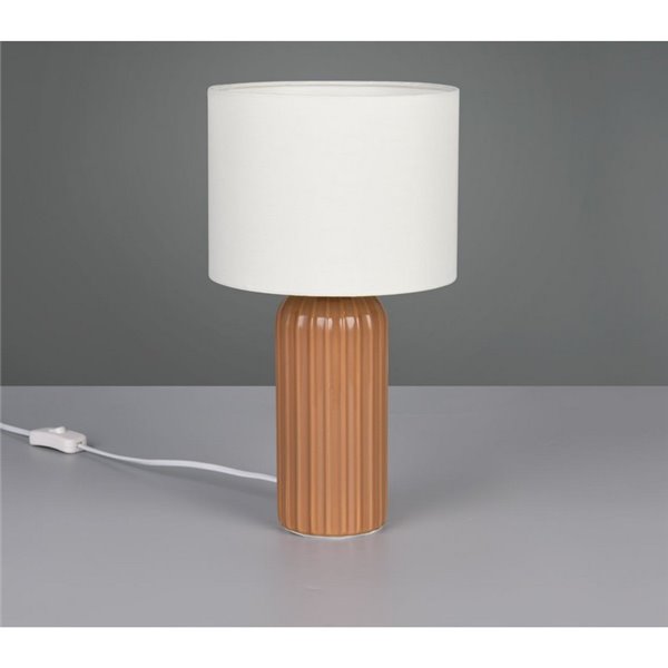 Luminária de mesa pequena BLAIR, base de cerâmica, lâmpada excl. 1x E27 máx. 10W IP20 Moka