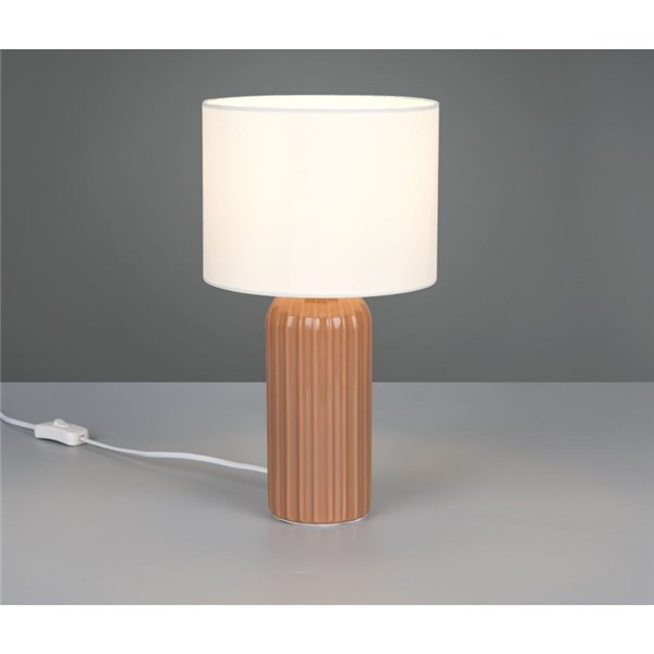 Lampe de table BLAIR, base en céramique, ampoule non incluse: 1xE27 max. 10W IP20 Moka