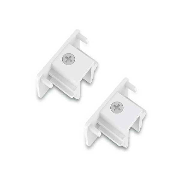 Tapas de acabado para carril monofásico EasyLink, 2 uds blanco