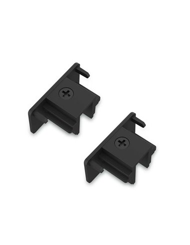 Tapas de acabado para carril monofásico EasyLink, 2 uds negro