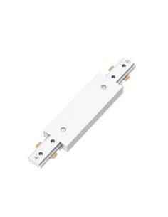 Bloc d'alimentation double extrémité EasyLink blanc, pour centre de rail monophasé