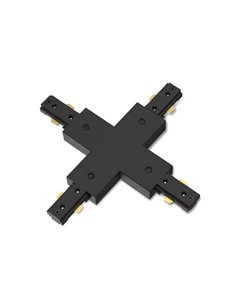 Conector X negro para luz de carril EasyLink monofásico