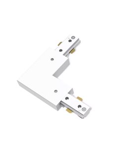 Conector branco em forma de L no sentido anti-horário EasyLink para trilhos de alta tensão