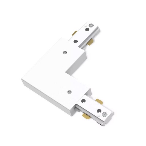 Conector blanco en L sentido antihorario EasyLink, para carriles de alta tensión