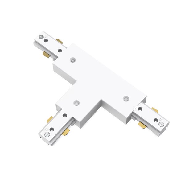 Conector T branco EasyLink, para sistemas de iluminação de trilhos de alta tensão
