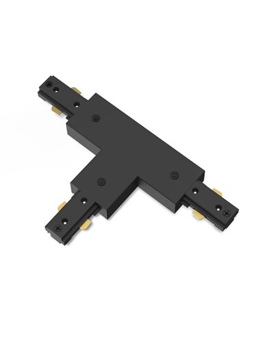Conector T preto EasyLink, para sistemas de iluminação de trilhos de alta tensão