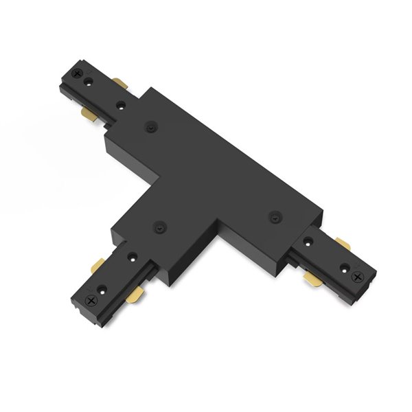 Conector T preto EasyLink, para sistemas de iluminação de trilhos de alta tensão