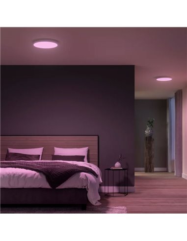 Plafonnier LED intelligent SURIMU, rond blanc, Ø39,5cm 40W 2850Lm, ambiance couleur blanc 2000-6500K