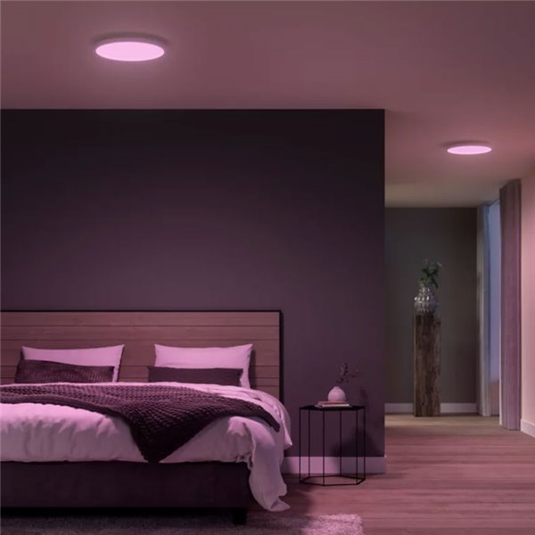 Plafón de techo inteligente LED SURIMU, redondo blanco, Ø39.5cm 40W 2850Lm, 2000-6500K white color ambience