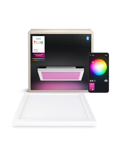 Panneau LED carré intelligent blanc SURIMU 30 x 30 cm, 25 W, 1 760 lm, ambiance blanche 2 000-6 500 K