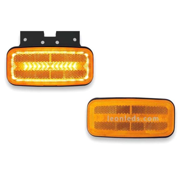Luz de gálibo LED FT-080 + K LED 12–36V con intermitente lateral, reflector y soporte angular | Homologada 5 IA SM1 R10
