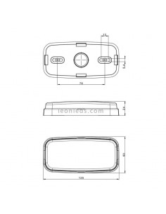 Luz de posição lateral LED FT-080 LED 12–36 V com indicador e refletor | Montagem em superfície 2