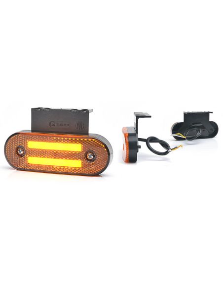 Galibo Lateral LED con Intermitente Catadióptrico y Soporte ADR redondeado 2 lineas Neon 12V-24V SM1 5 IA
