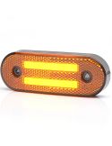 Galibo Lateral LED con Intermitente Catadióptrico y Soporte ADR redondeado 2 lineas Neon 12V-24V SM1 5 IA