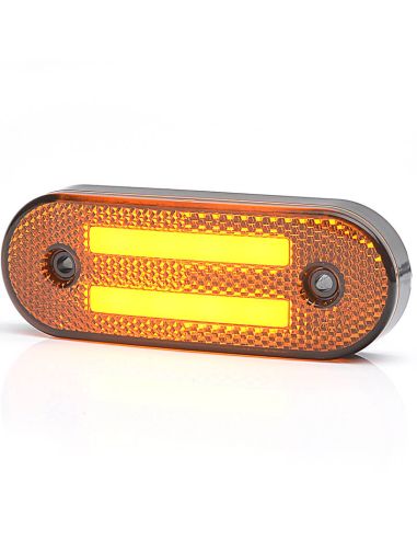 Luz de presença lateral LED com catadióptrico refletivo e suporte ADR arredondado, 2 linhas de neon, 12 V-24 V, SM1 5 IA