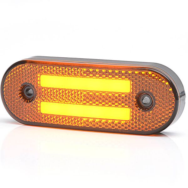 Galibo Lateral LED con Intermitente Catadióptrico y Soporte ADR redondeado 2 lineas Neon 12V-24V SM1 5 IA