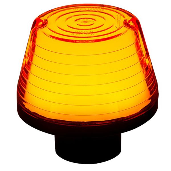 Piloto LED intermitente LKD 2647 NEON 12/24V con tulipa ámbar | Categoría 5 | IP68 | Homologado R10 HOR 100B