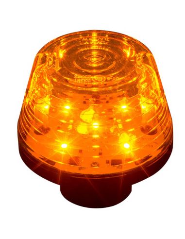 Voyant clignotant LED rond, tulipe transparente | Catégorie 5 | 12 V 24 V | CEM R10 HOR 100B