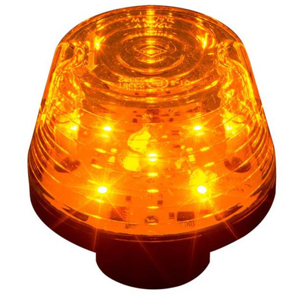 Piloto LED intermitente redondo tulipa transparente | Categoria 5 | 12V 24V | EMC R10 HOR 100B