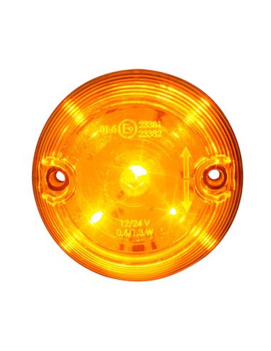 Piloto LED intermitente redondo tulipa transparente | Categoria 5 | 12V 24V | EMC R10 HOR 100B
