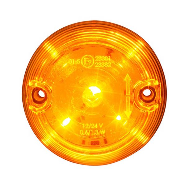 Piloto LED intermitente redondo tulipa transparente | Categoria 5 | 12V 24V | EMC R10 HOR 100B
