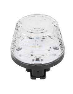 Voyant clignotant LED rond, tulipe transparente | Catégorie 5 | 12 V 24 V | CEM R10 HOR 100B