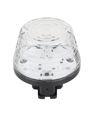 Piloto LED intermitente redondo tulipa transparente | Categoria 5 | 12V 24V | EMC R10 HOR 100B