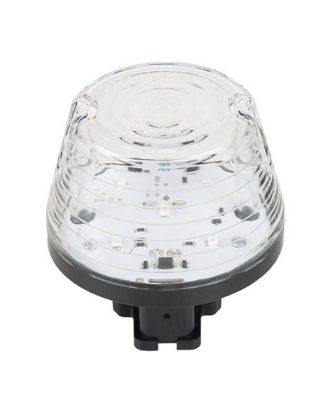 Piloto LED intermitente redondo tulipa transparente | Categoria 5 | 12V 24V | EMC R10 HOR 100B