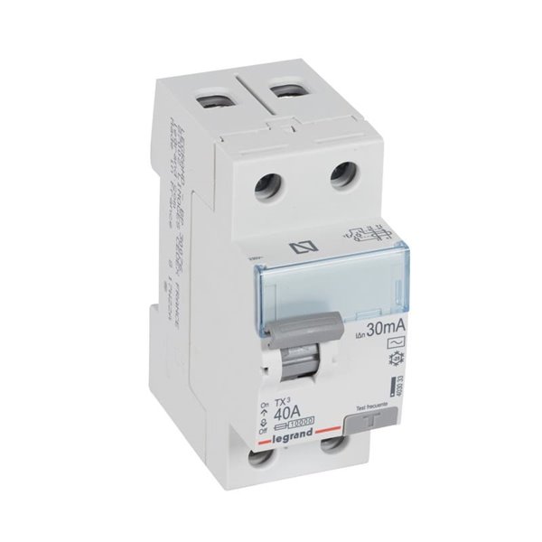 Diferencial Legrand TX³ 403033, 2P 40A 30 mA Tipo AC con botón TEST