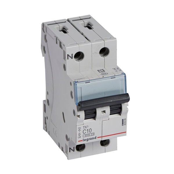 Magnetotérmico Legrand TX³ 403585, C10, 1P+N, 6 kA, 230 V (2 módulos)