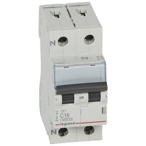 Legrand TX³ 403586 Magnetotérmico, C16, 1P+N, 6 kA, 230 V (2 módulos)