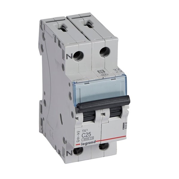Magnetotérmico Legrand TX³ 403588, C25, 1P+N, 6 kA, 230 V (2 módulos)