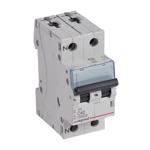 Magnetotérmico Legrand TX³ 403590, C40, 1P+N, 6 kA, 230 V (2 módulos)