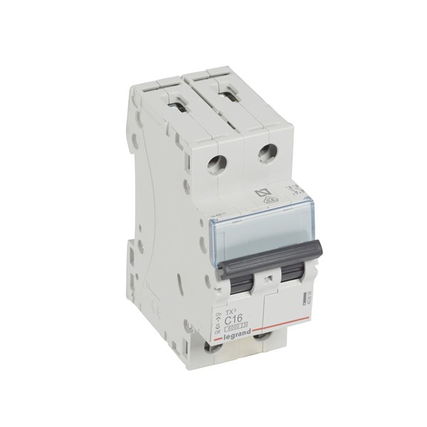 Disjoncteur Legrand TX³ 403606, C16, 2P, 6 kA, 230/400 V