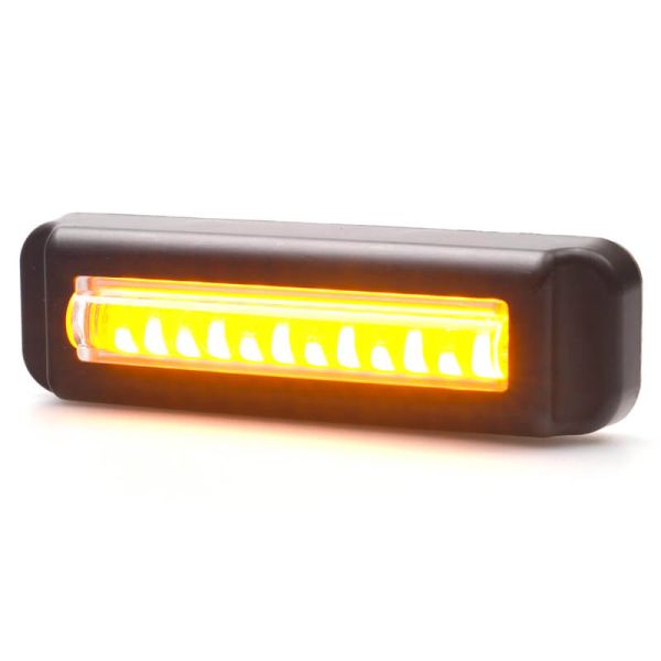 Mini Bar LED Frontal Piscante W295 Série 2446 12/24V Universal 1D R10 | Cabo de 24 cm