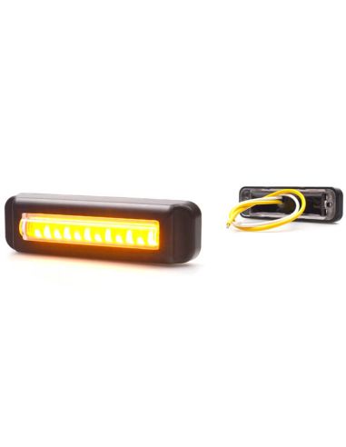 Mini barra LED intermitente delantera W295 serie 2446 12/24V universal 1D R10 | cable 24 cm