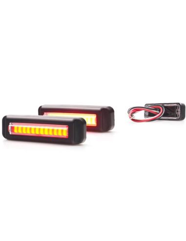 Mini barra LED trasera de posición y freno W295 serie 2446 12/24V universal R1 S1D R10 | cable 24 cm