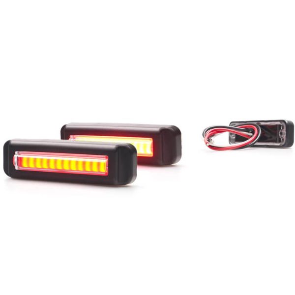 Mini barra LED trasera de posición y freno W295 serie 2446 12/24V universal R1 S1D R10 | cable 24 cm