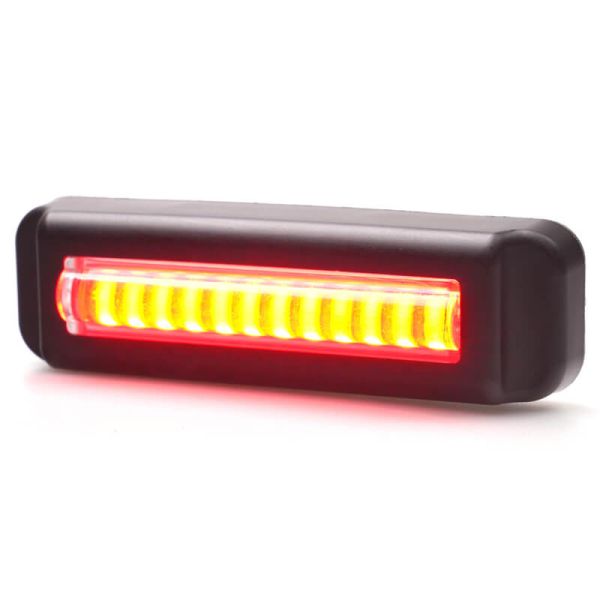 Mini barra LED antiniebla trasera W295 serie 2445 12/24V universal F1 R10 | cable 24 cm