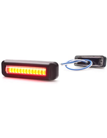 Mini barre de feux antibrouillard arrière à LED W295 série 2445 12/24 V universelle F1 R10 | Câble de 24 cm