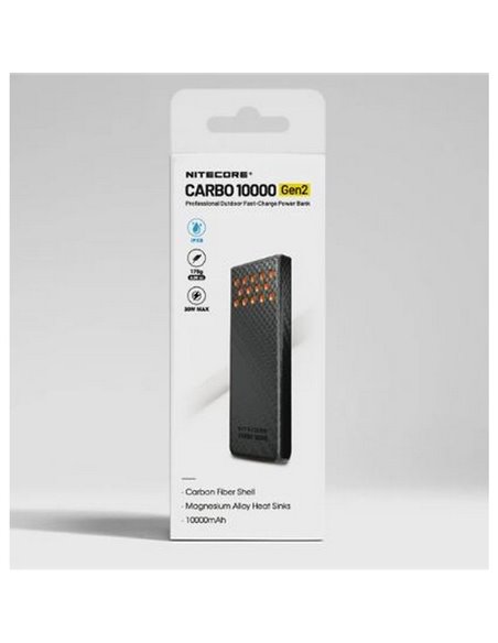 Power bank Carbo NB10000GEN2 30W 10.000mAh ultraligera USB-C IPX8 sumergible