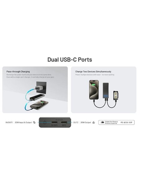 Power bank Carbo NB10000GEN2 30W 10.000mAh ultraligera USB-C IPX8 sumergible