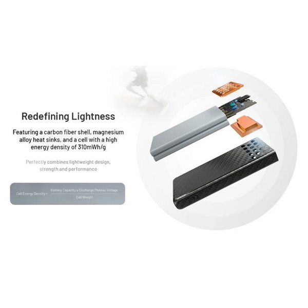 Power bank Carbo NB10000GEN2 30W 10.000mAh ultraligera USB-C IPX8 submergível