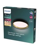 Plafón LED redondo 24W negro Ø38,4cm, HANNO SCENESWITCH 2700K-2700Lm/4000K-2800Lm