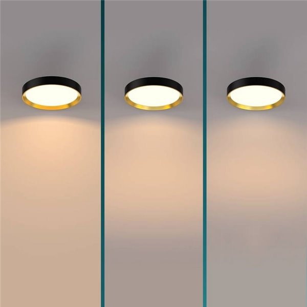 Plafón LED redondo 24W negro Ø38,4cm, HANNO SCENESWITCH 2700K-2700Lm/4000K-2800Lm