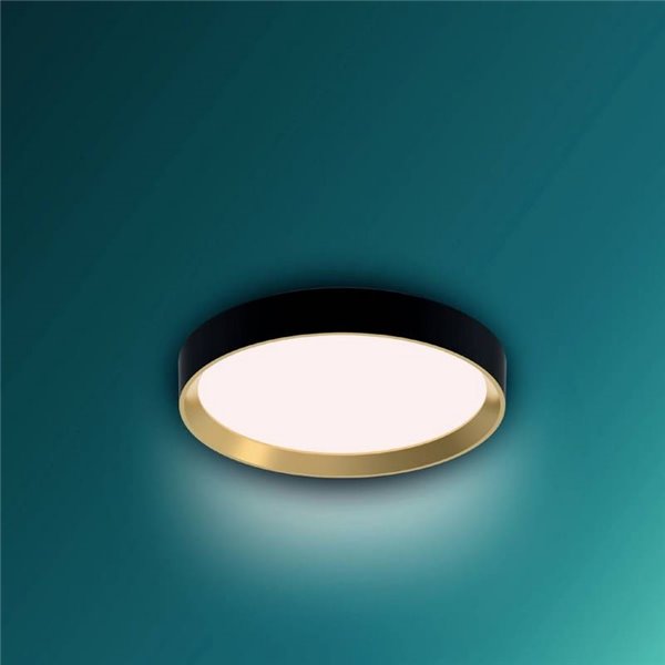 Plafón LED redondo 24W negro Ø38,4cm, HANNO SCENESWITCH 2700K-2700Lm/4000K-2800Lm