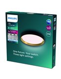 Plafon redondo LED 24W preto Ø38,4cm, HANNO SCENESWITCH 2700K-2700Lm/4000K-2800Lm